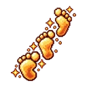 Glittering Sand Footprints