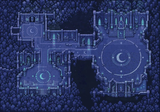 Map of the Moon Throne Room dungeon
